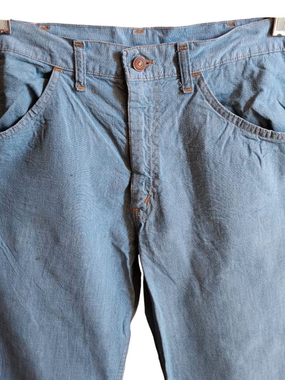 34x29 1970's Vintage Jeans Mens Bootcut FLAPPY COTTON DENIM BOOTCUT HIPPY JEANS